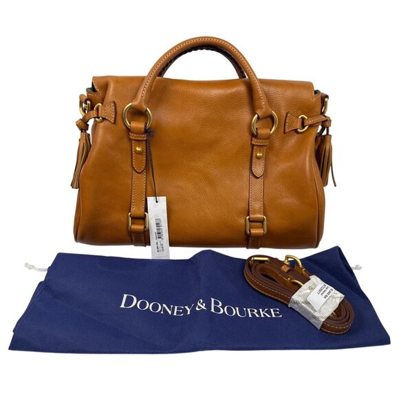 Dooney & Bourke Women's Florentine Leather Vachetta Small Satchel in Natural - Picture 7 of 16